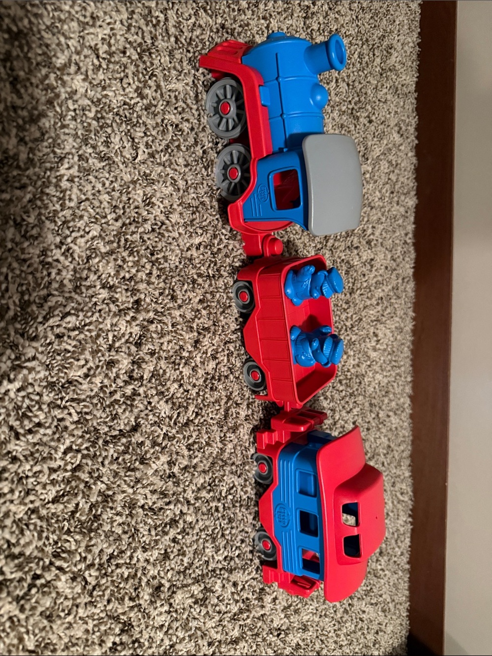 Red & Blue Chunky Train Set for Toddlers - Green Toys